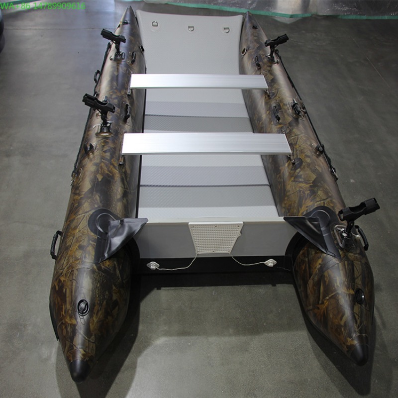 Fishing Boat Inflatable - Hochgeschwindigkeits-Katamaran Aufblasbares Boot PVC-Gummi Angelkajak für