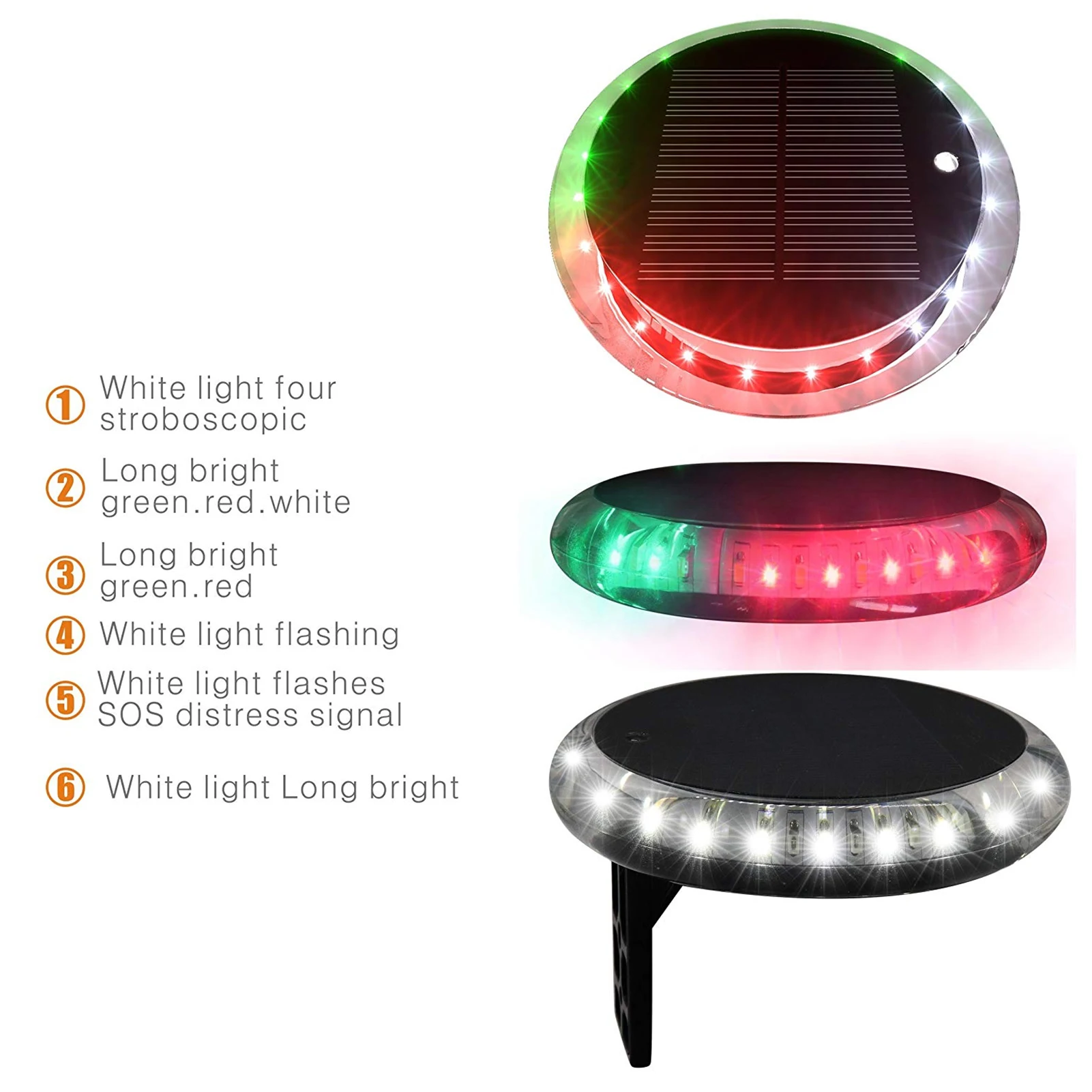 Fishing Boat Navigation Light - Navigationslampe Wasserdicht 6 Modi Buglicht für