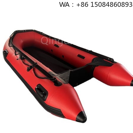 Fishing Boat Aluminum - 2025 Fabrikneues rotes aufblasbares Angelboot, Aluminiumboden,