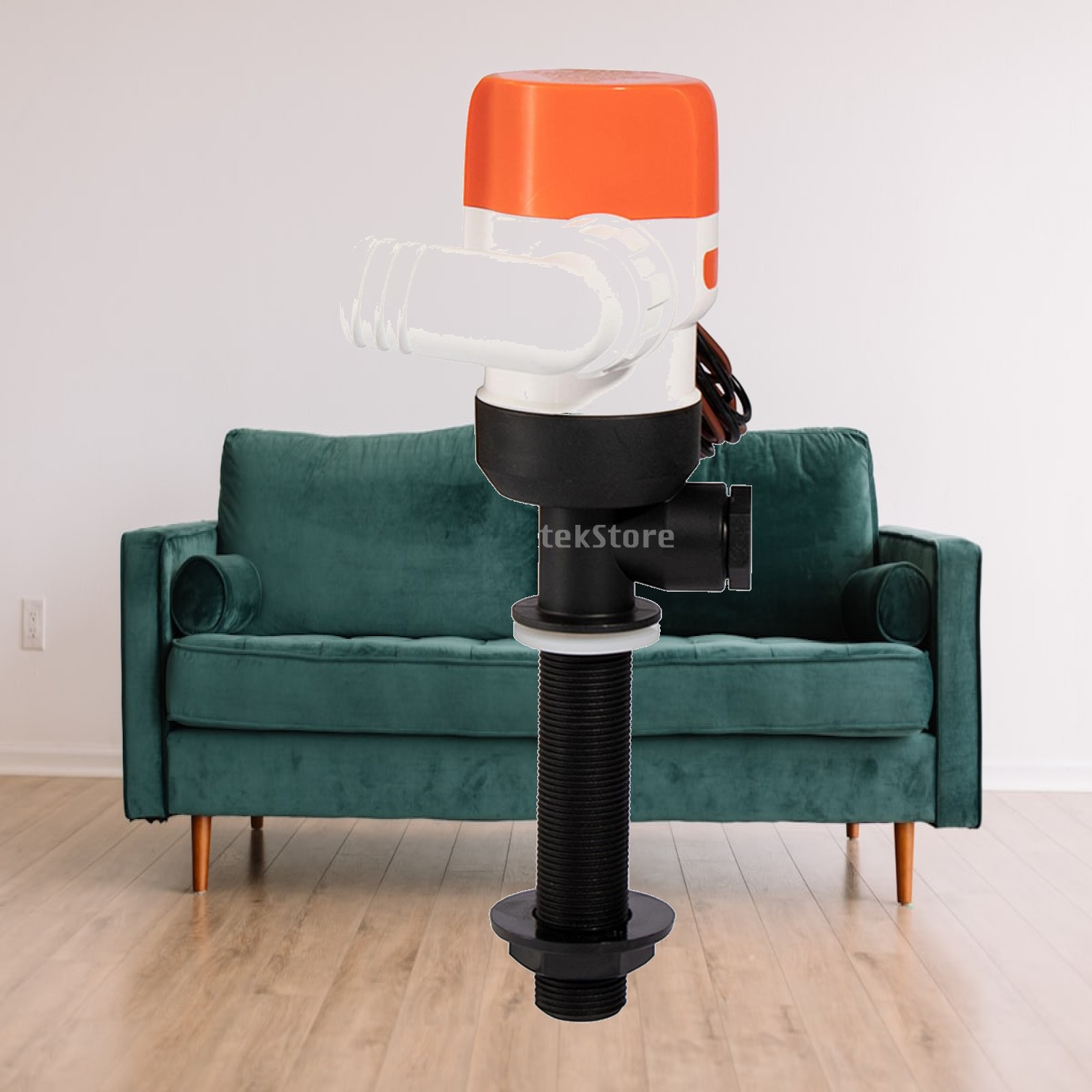 Fishing Boat Bilge Pump - Universelle Boot-Bilgenpumpe 1100GPH Kunststoff 12V Marine-Livewell-Belüftermotor