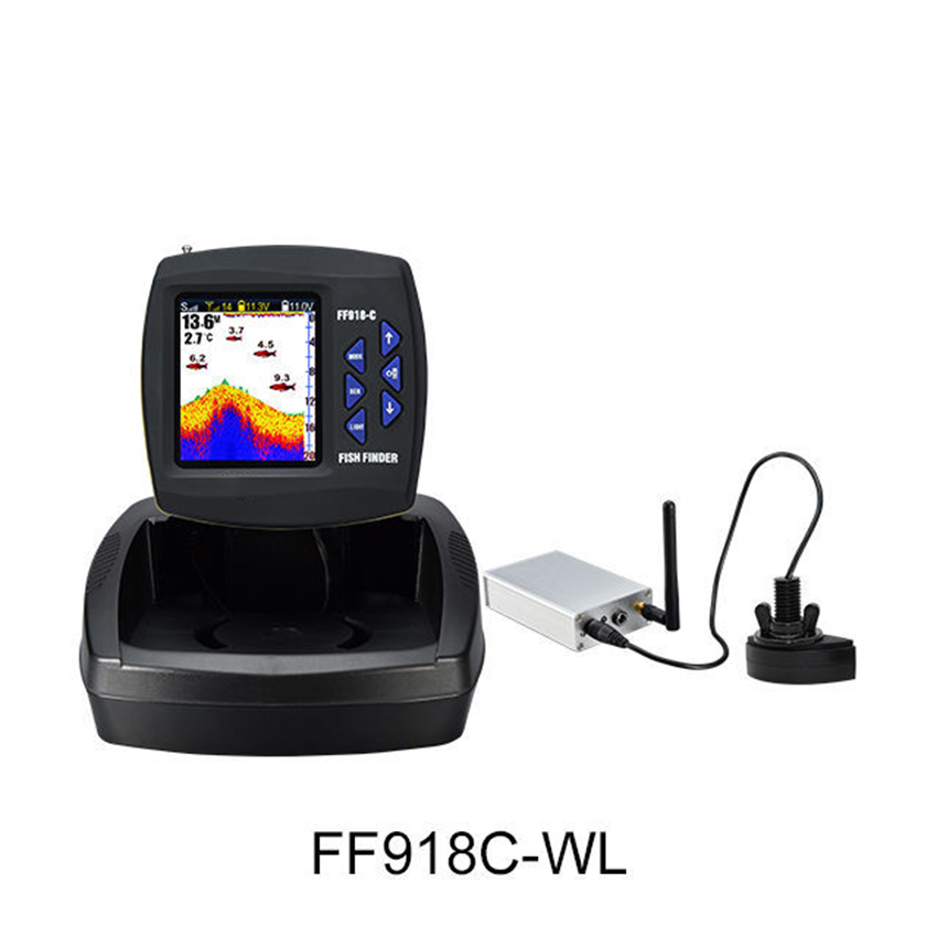 Fishing Boat Depth Finder - FF918-CWL Ferngesteuertes Köderboot mit Fischfinder, 3,5-Zoll-LCD,