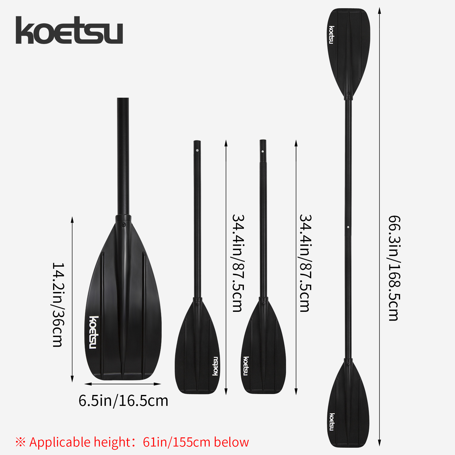 KOETSU Doppelköpfiges Kajakpad – Fishing Boat Paddle Bewertung und Preis