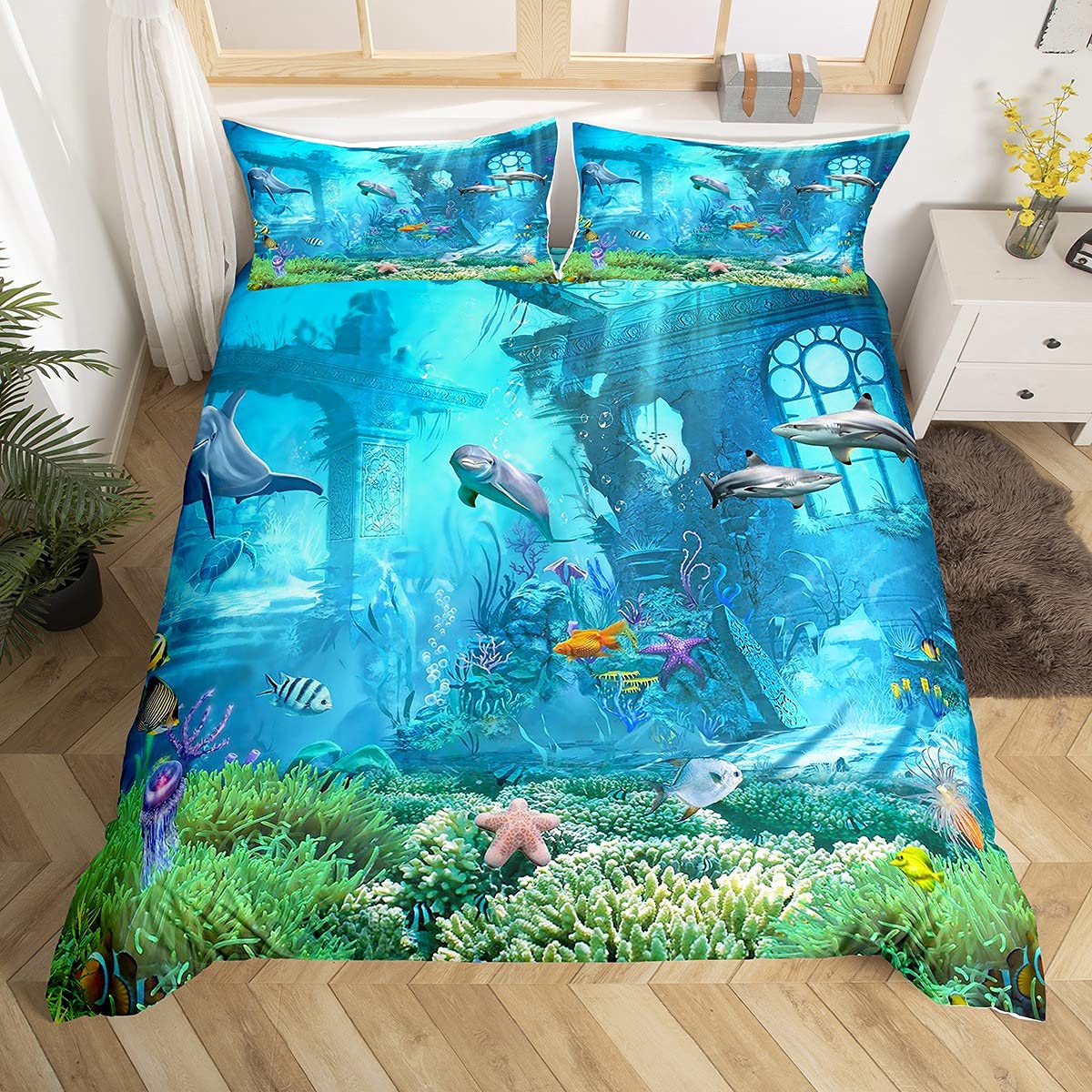 Fisch-Bettbezug-Set, Ozean-Bet – Fishing Boat Cover Bewertung und Preis