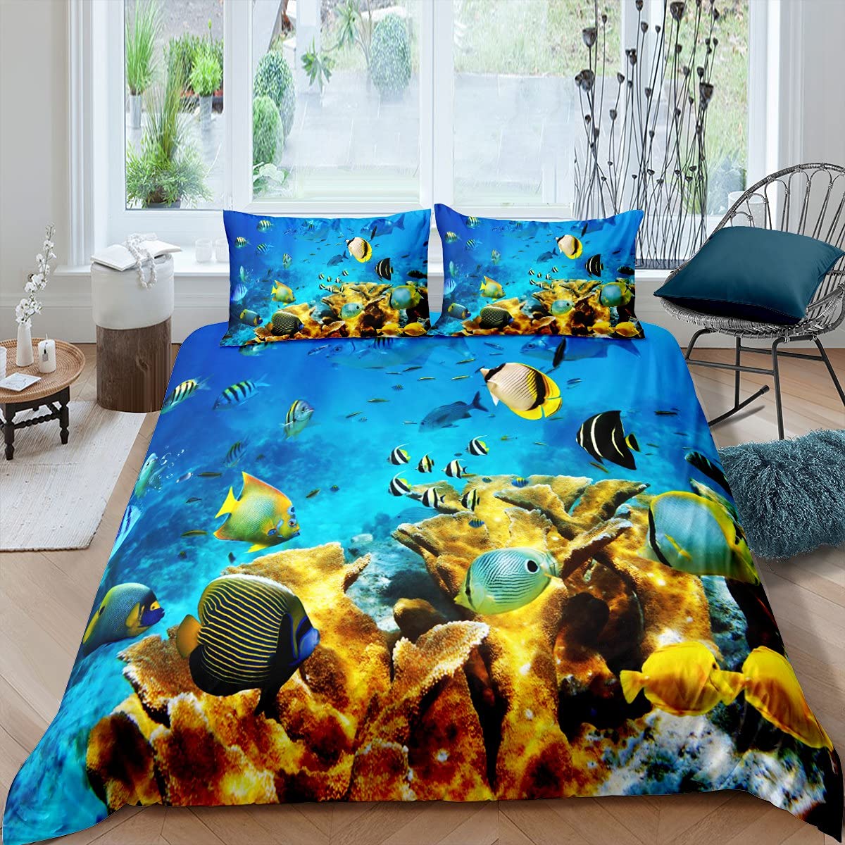 Fisch-Bettbezug-Set, Ozean-Bet – Fishing Boat Cover Bewertung und Preis